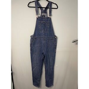 GAP Denim Cropped Overalls Womens Medium Wash Blue Jean Bib Overalls Medium